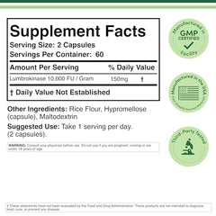 Double Wood Lumbrokinase capsules close-up highlighting potent formulation for cardiovascular health