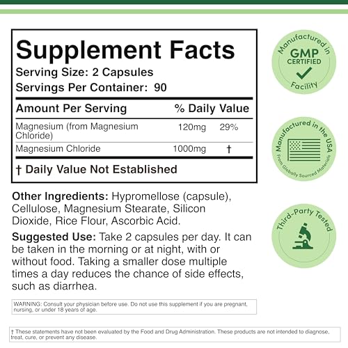Double Wood Magnesium Chloride capsules close-up for daily mineral intake.