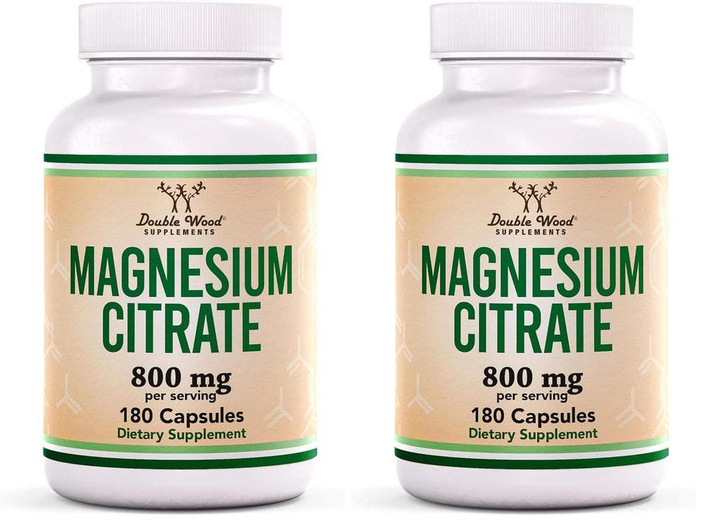 Double Wood Magnesium Citrate bottle for easy daily supplementation