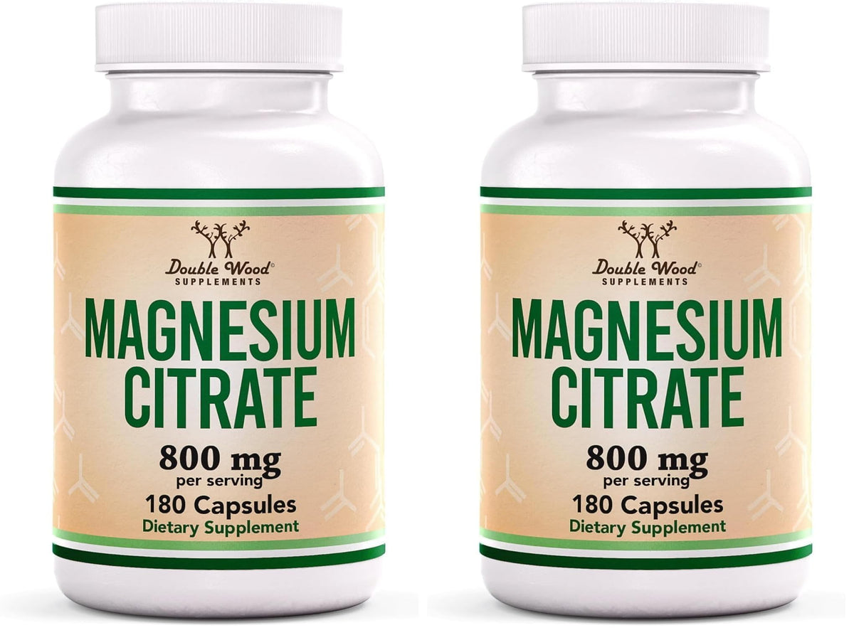Double Wood Magnesium Citrate bottle for easy daily supplementation