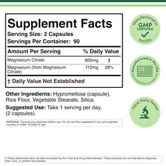 Double Wood Magnesium Citrate capsules ready for daily use
