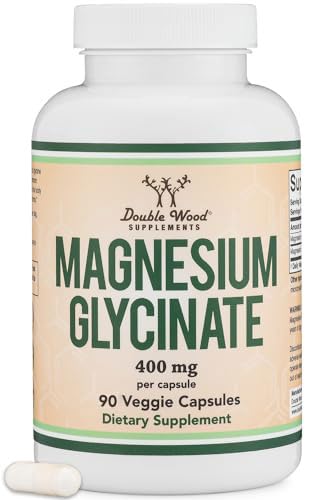 Double Wood Magnesium Glycinate bottle shows a high-absorption formula for daily wellness.