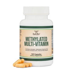 Double Wood Methylated Multivitamin bottle front for daily activated vitamin blend