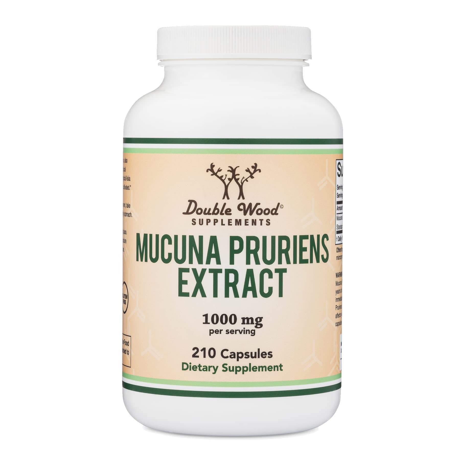 Double Wood Mucuna scene shows bottle ready for everyday focus.