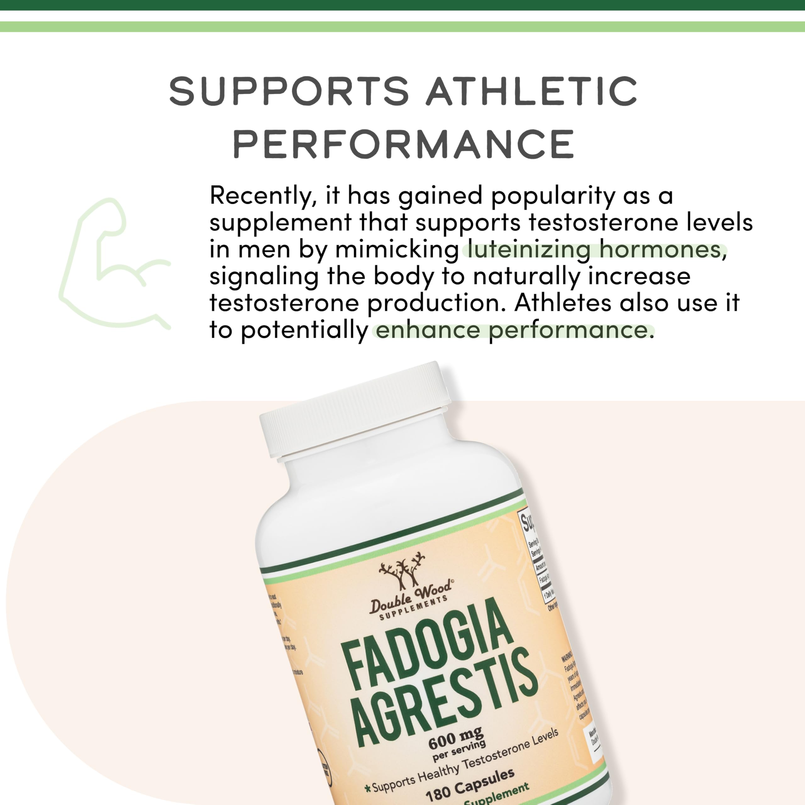 Double Wood non-GMO seal on supplement label.