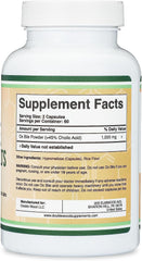 Ox Bile capsules 500 mg arranged to show serving size.