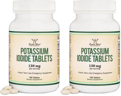 Double Wood potassium iodide 130 mg bottle for emergency preparedness