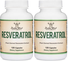 Double Wood Resveratrol bottle cap highlighting easy daily dosing for convenience