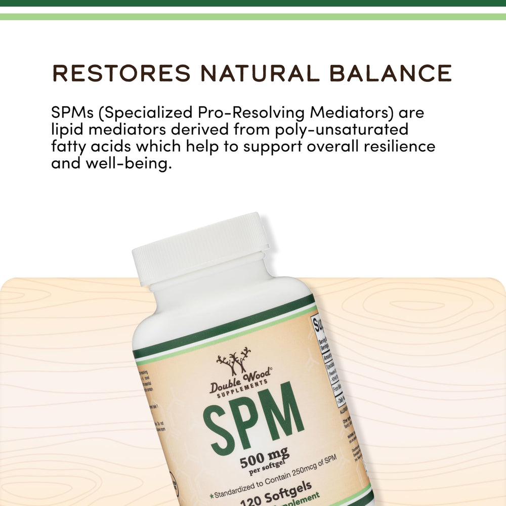 Double Wood SPM Max ingredients from biotransformed marine lipid concentrate
