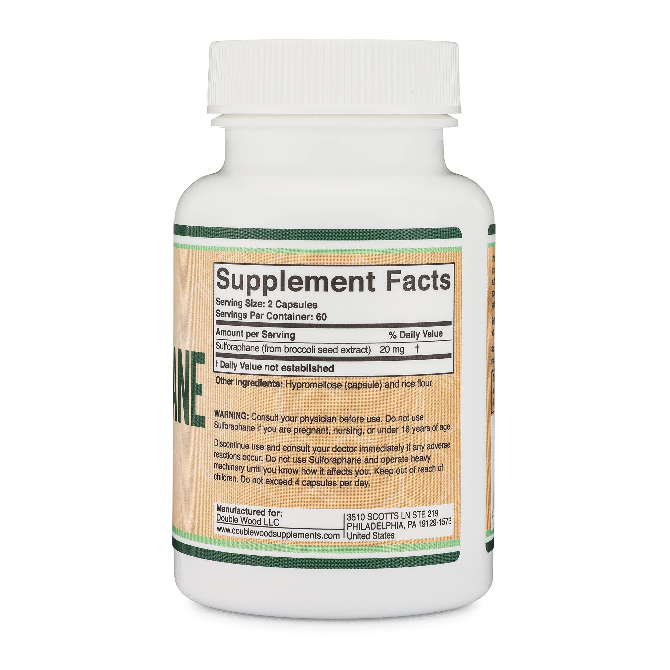 Outer box packaging emphasizes vegan-friendly broccoli seed extract
