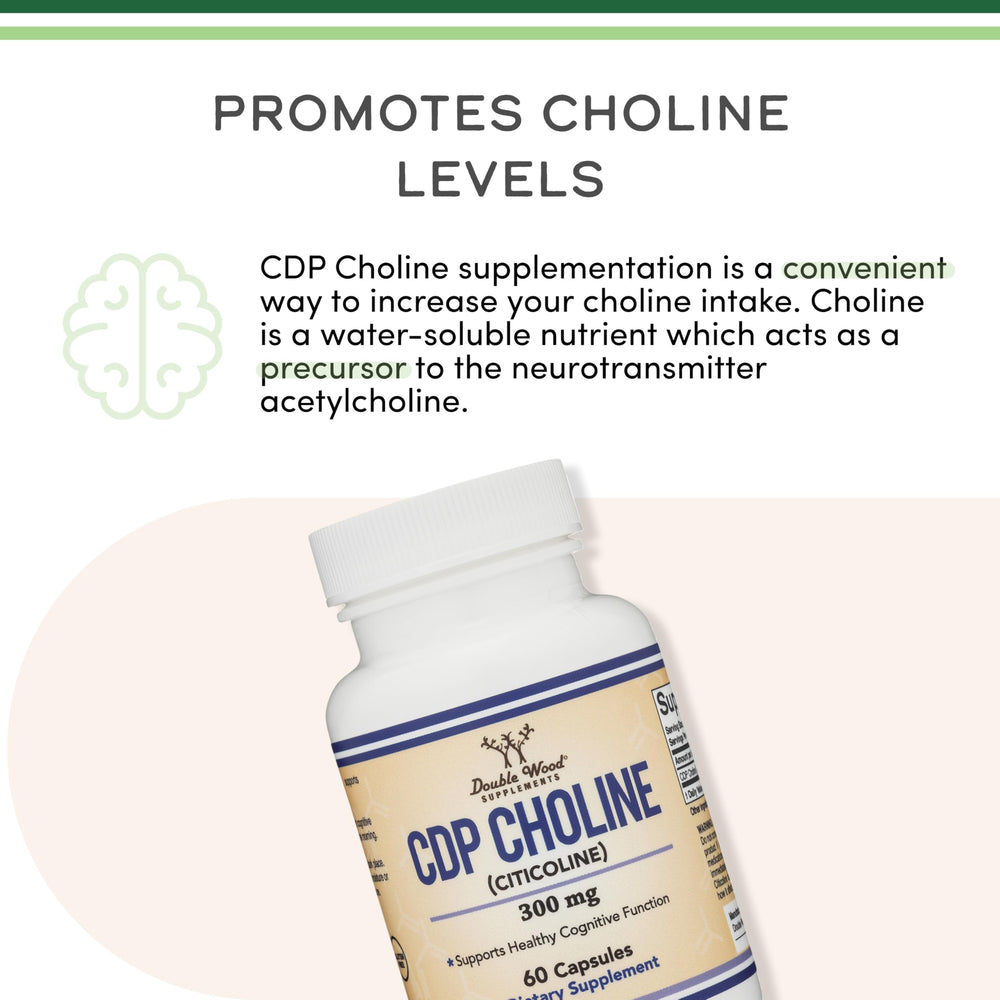 Double Wood CDP Choline box on desk suggests study or work routine.