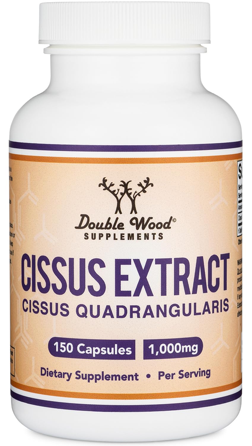 Double Wood Cissus non-GMO gluten-free ingredients support clean supplementation.