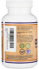 Double Wood Cissus quality testing badge emphasizes purity controls.