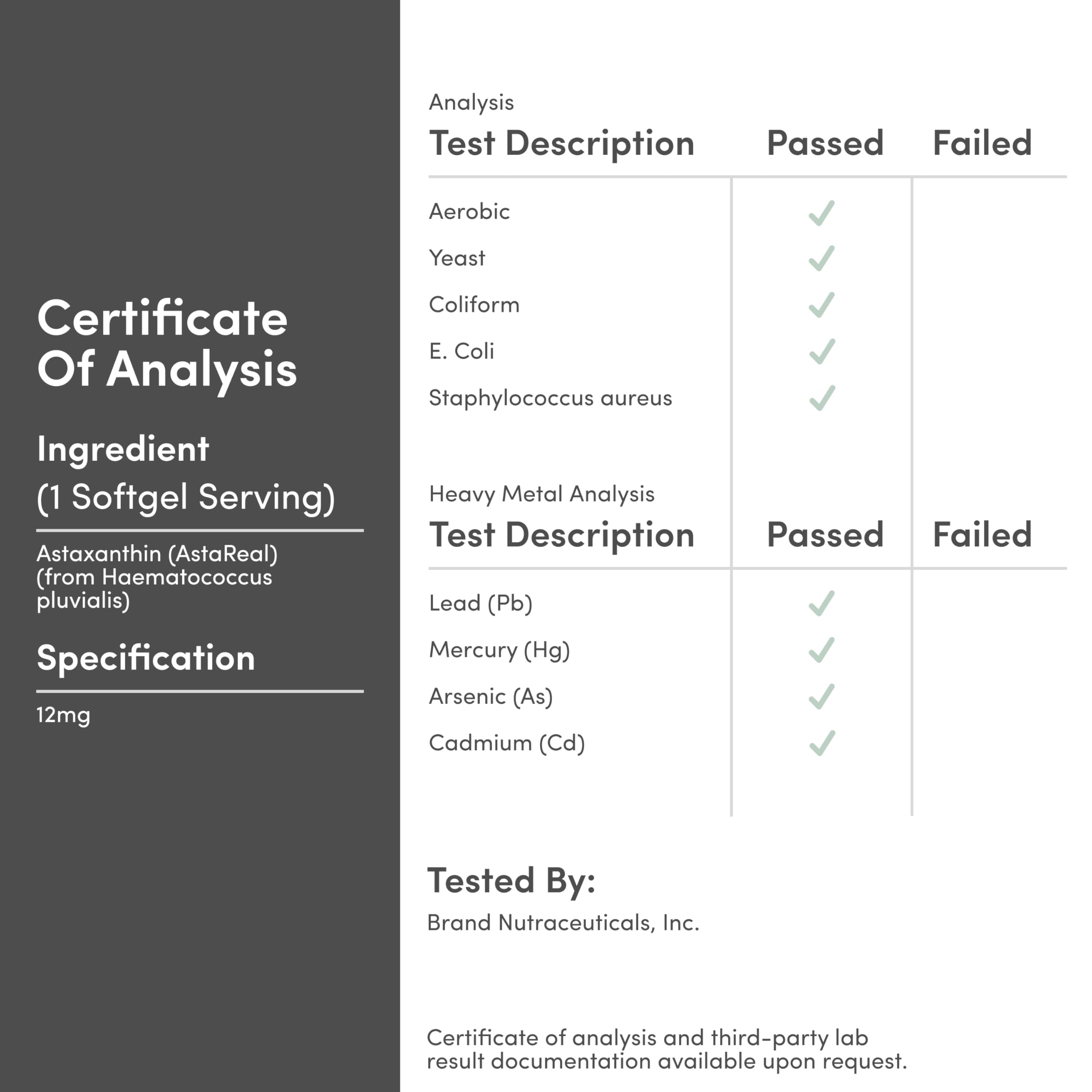 Double Wood third-party testing seal signals integrity.
