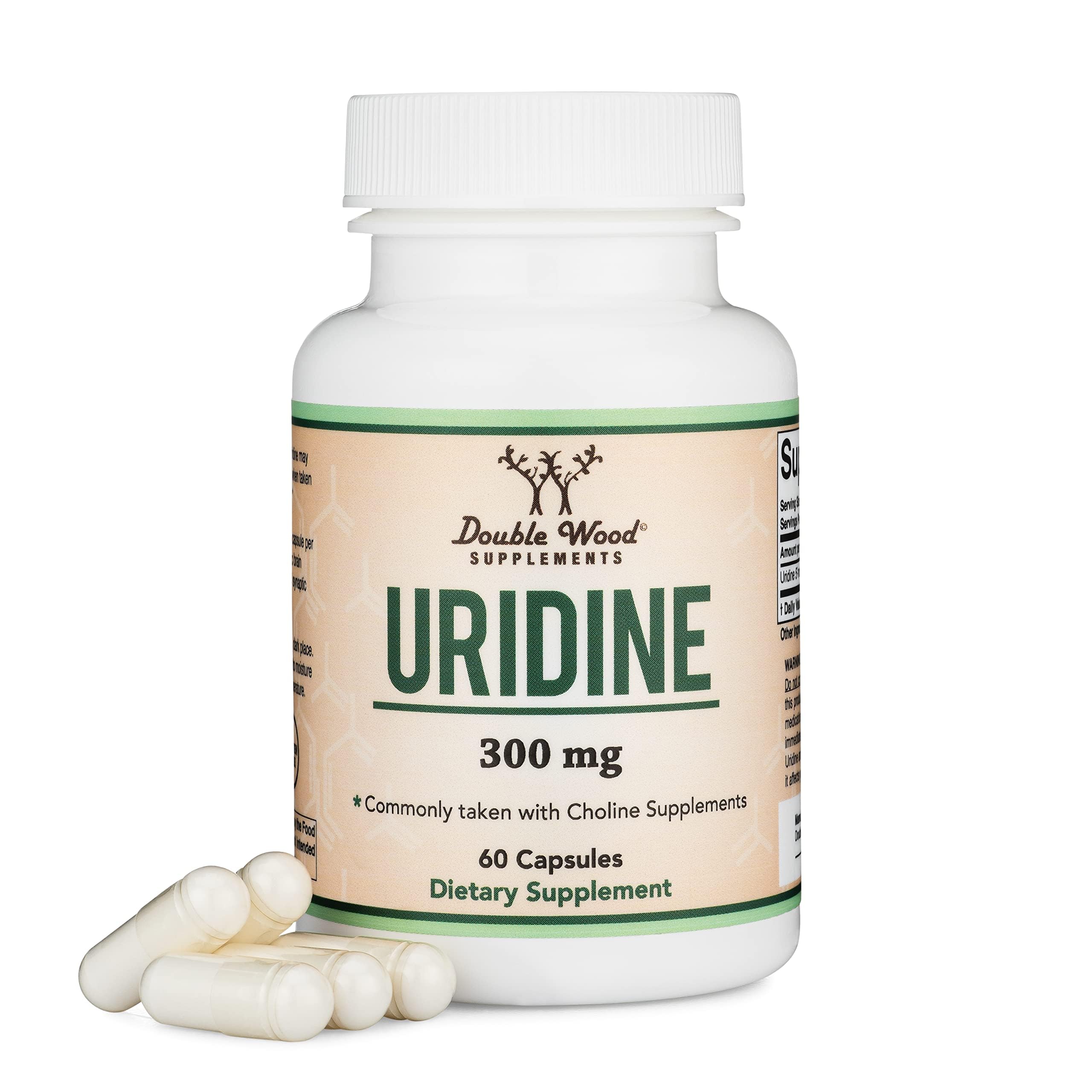Double Wood Uridine Monophosphate bottle front supports cognitive function.