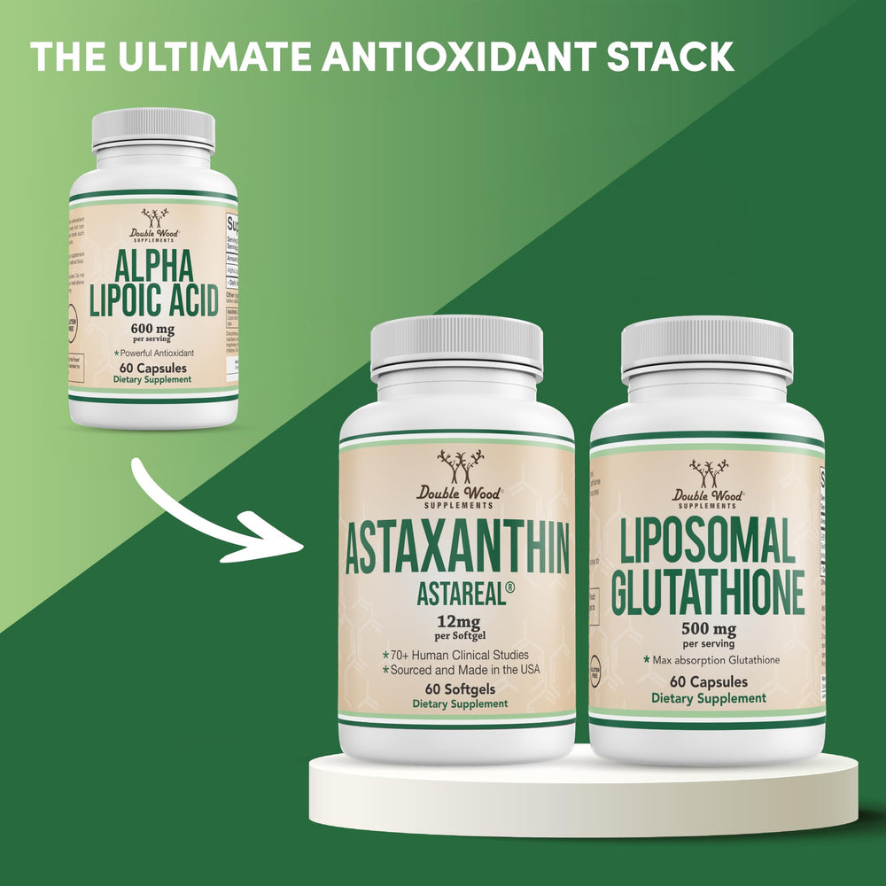 Double Wood Alpha Lipoic Acid daily-use setup for easy self-care routine.