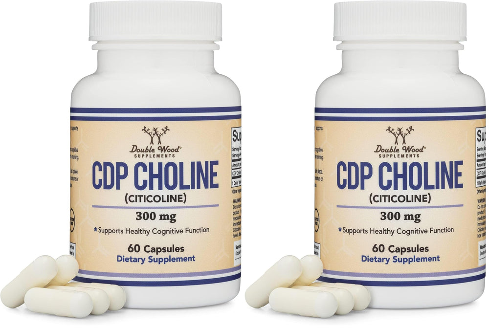 Double Wood CDP Choline bottle showing potent choline source for cognitive support