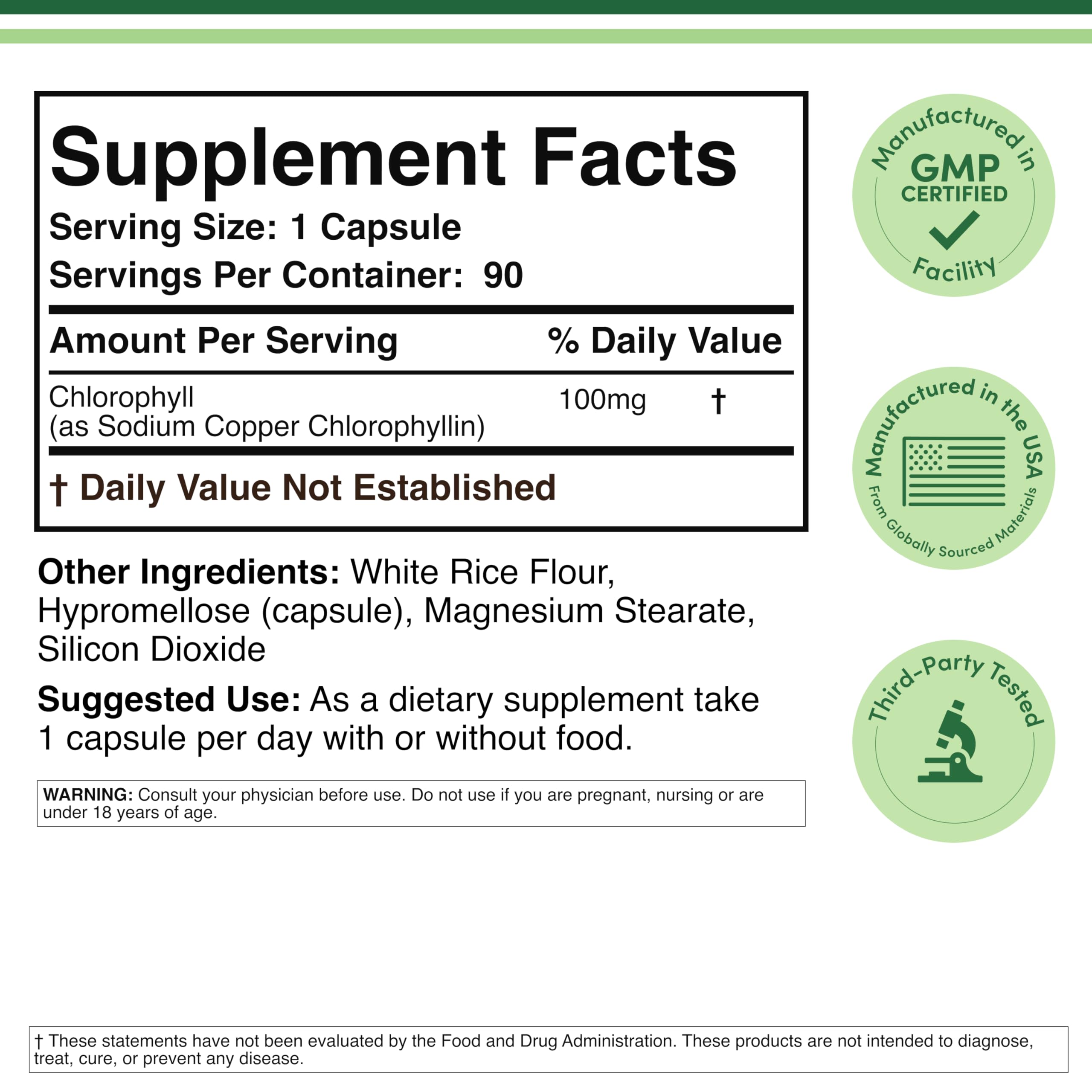 Double Wood Chlorophyll capsules highlight digestive support in daily routine