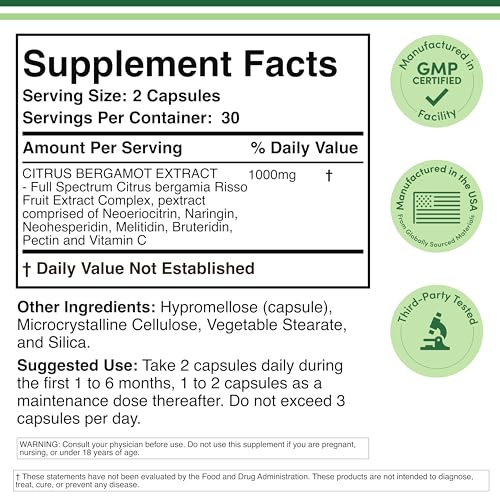 Double Wood bergamot capsules closeup showing easy-to-swallow softgel capsules
