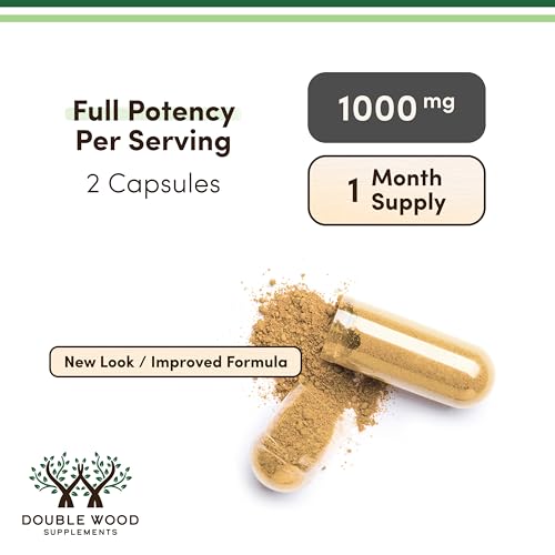 Double Wood citrus bergamot 1000mg serving size image emphasizes daily dosage