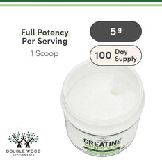 Ingredients panel emphasizes no fillers and micronized creatine.