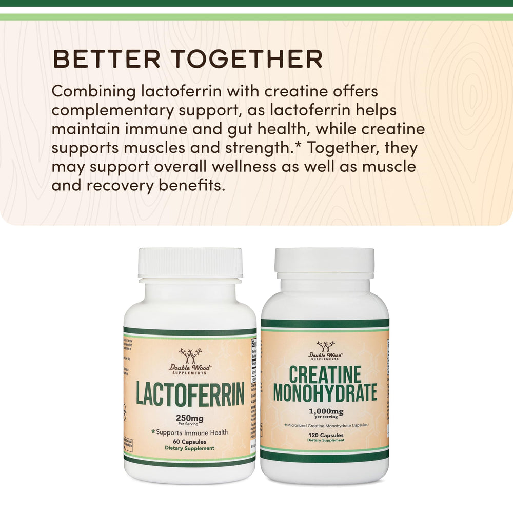 Packaging of Bioferrin Lactoferrin showing bottle and branding