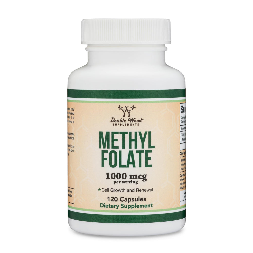 USA-made facility imagery for Double Wood Methylfolate with globally sourced ingredients.