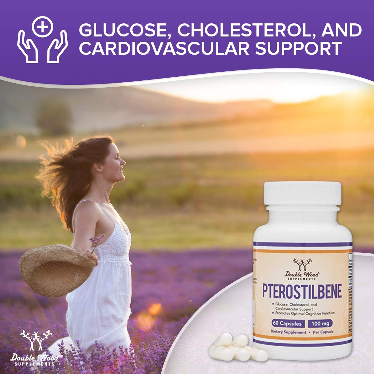 Double Wood Pterostilbene ingredients sourced globally for purity