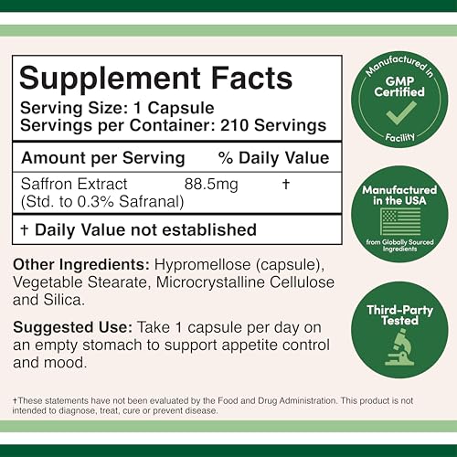 Double Wood Saffron capsules ready for daily routine and snacking guidance
