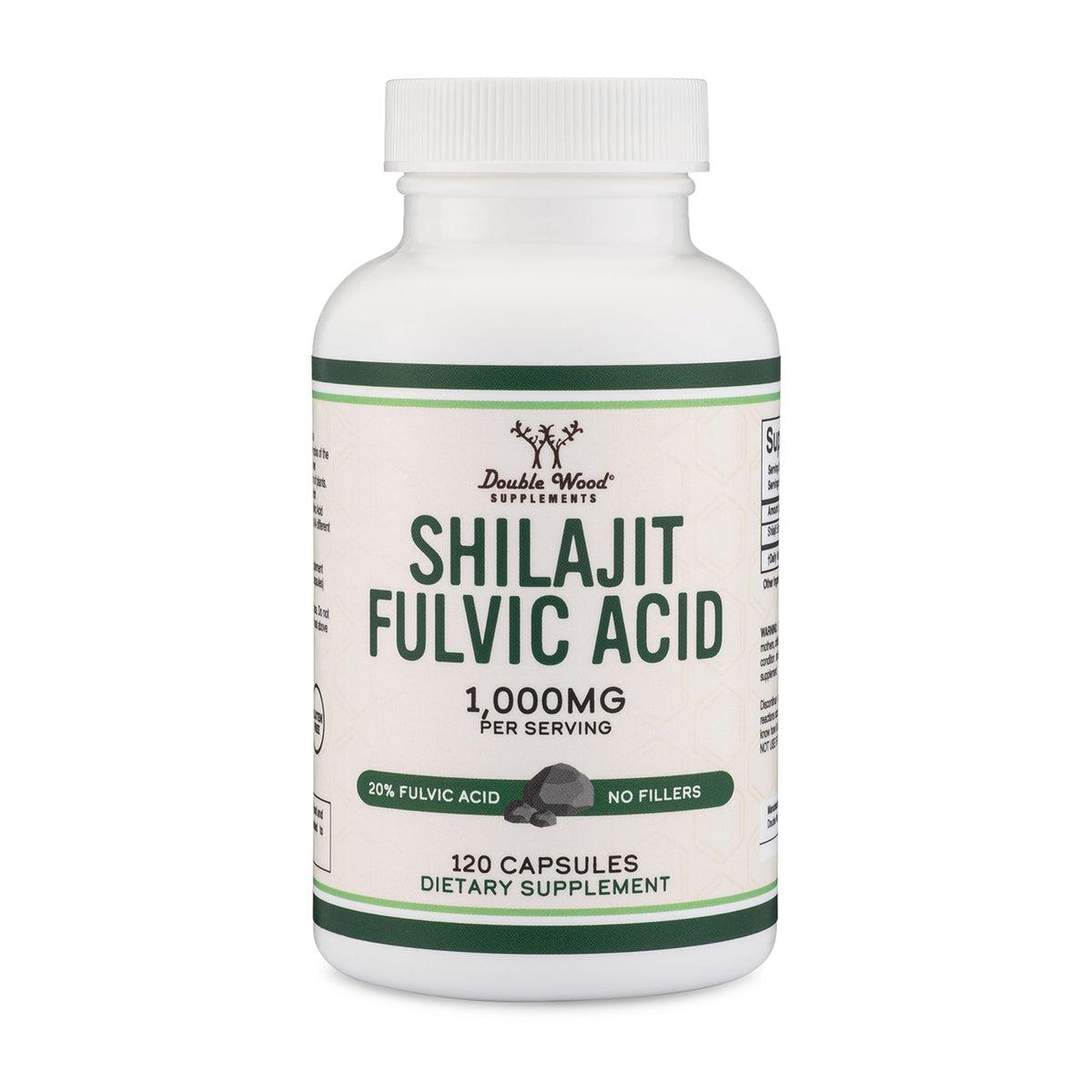 Double Wood Shilajit capsules bottle ready for daily antioxidant support.