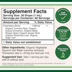 Double Wood Turmeric Drops dropper pour enables easy, precise dosage.