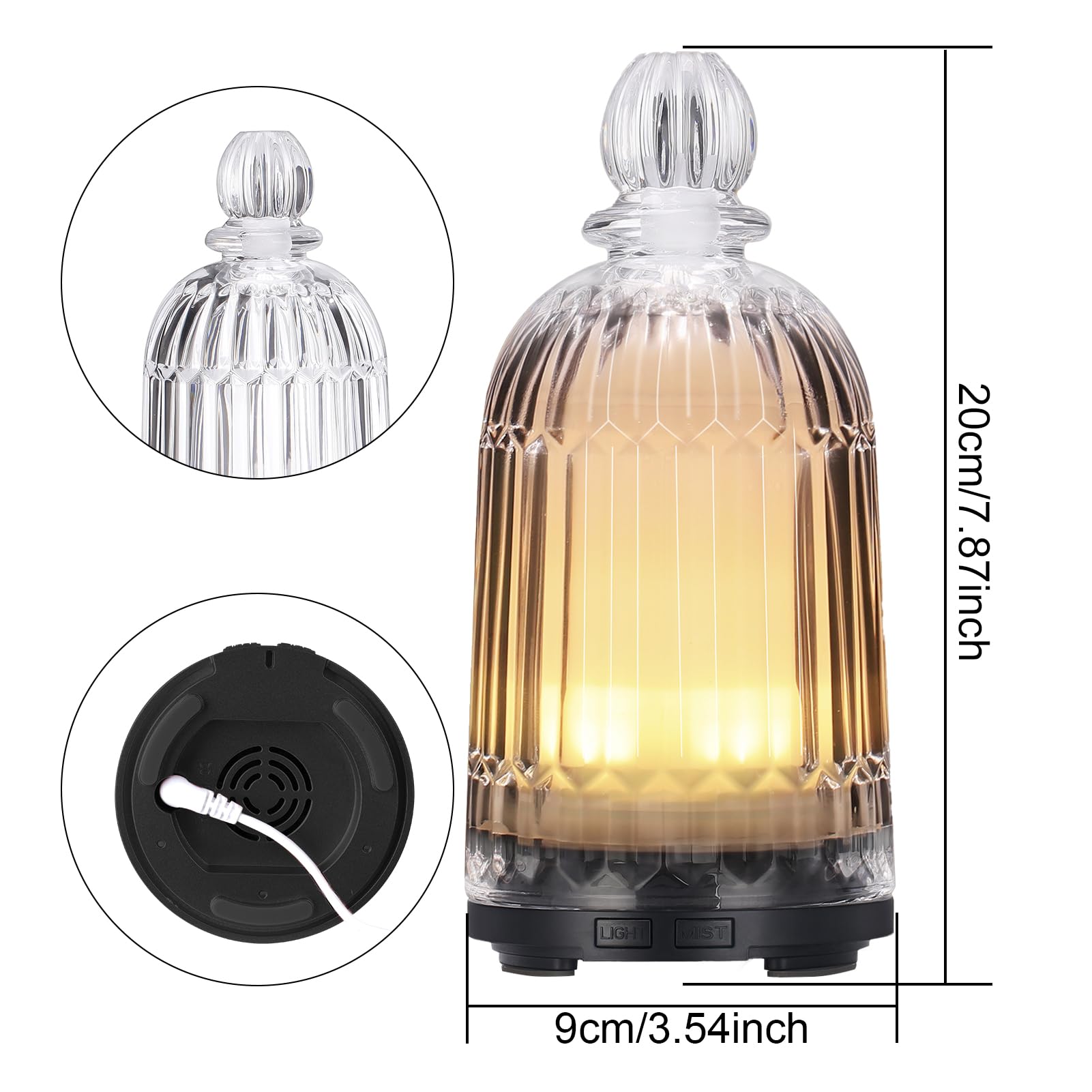 DOUDING night-light option creates soft, soothing illumination