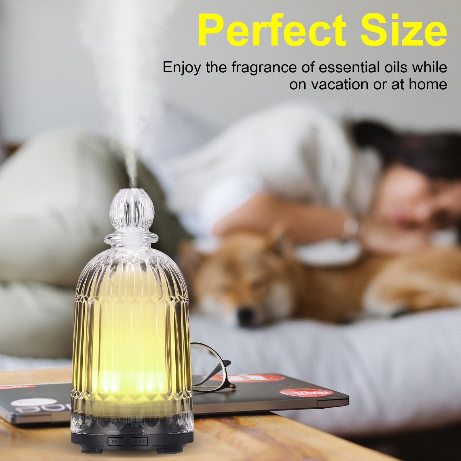 DOUDING ultrasonic diffusion technology delivering quiet aroma mist