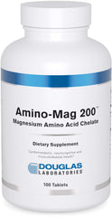 Douglas Laboratories Amino-Mag 200 bottle front view for daily magnesium support and heart health