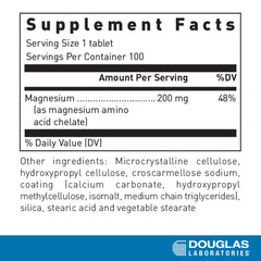 Amino-Mag 200 tablets close-up highlighting magnesium chelate for muscle and bone support