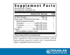 Douglas Laboratories Bilex bottle back with clear ingredients and directions for informed use