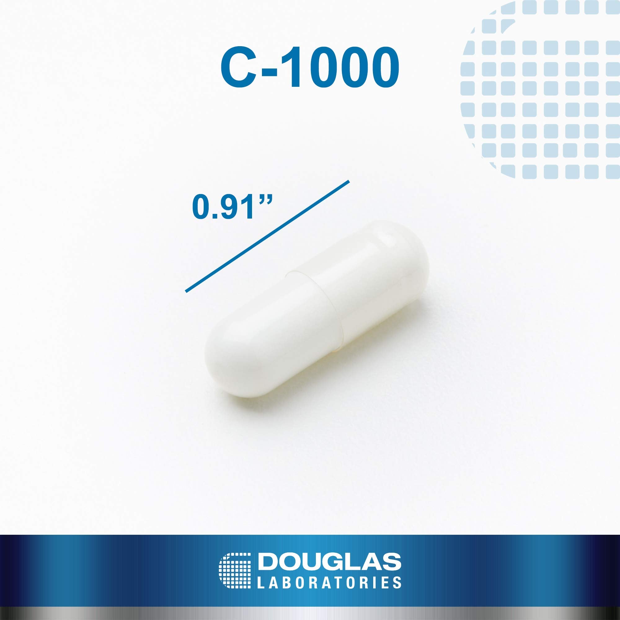 Douglas Laboratories C-1000 label design highlights GMO-free quality