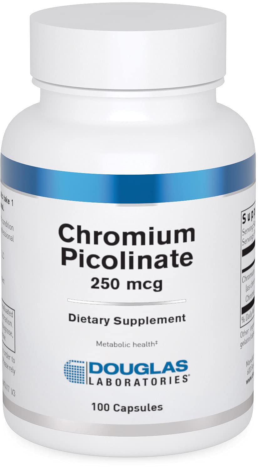 Douglas Laboratories Chromium Picolinate bottle with capsules for daily metabolic support