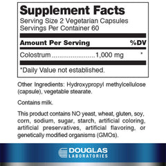 Douglas Laboratories Colostrum capsules closeup for easy daily supplementation