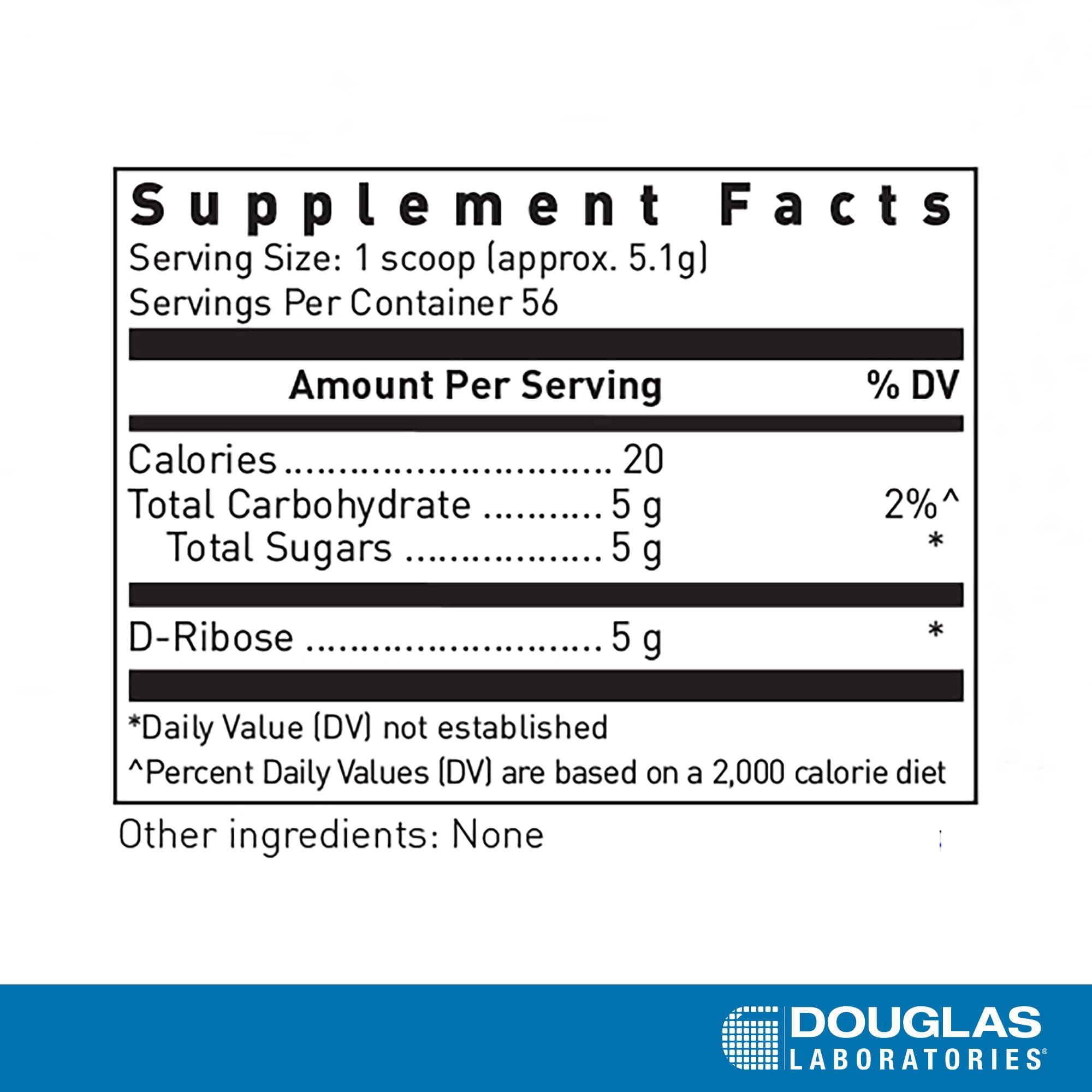 Corvalen powder scoop displaying D-ribose for enhanced cellular energy.