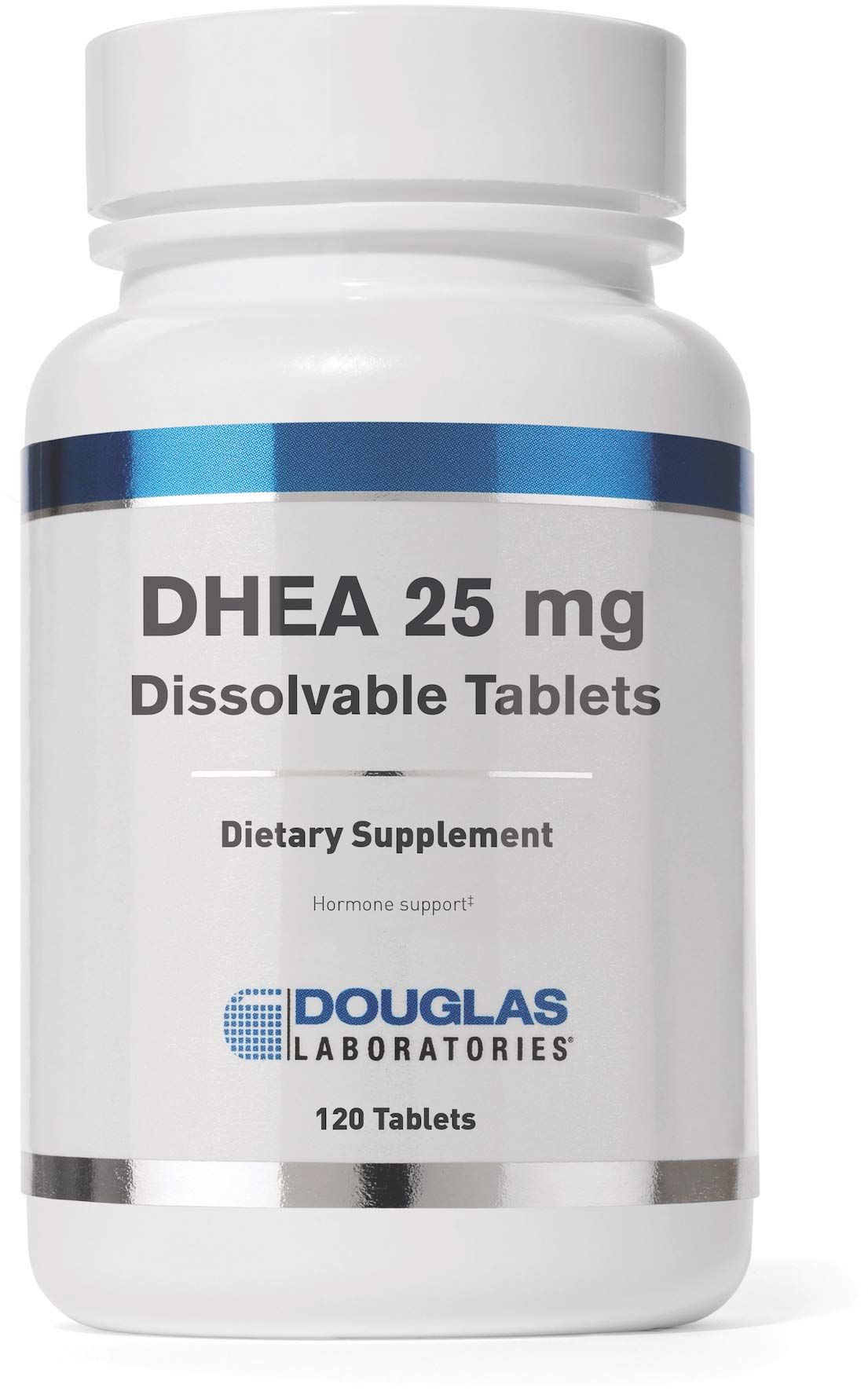 Douglas Laboratories DHEA 25 mg dissolvable tablets bottle front hints at immune support and metabolism