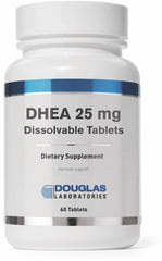 Douglas Laboratories DHEA 25 mg dissolvable tablets bottle front supports immune and metabolism