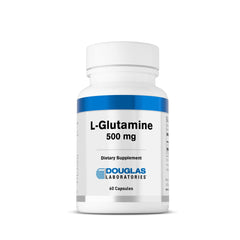 Douglas Laboratories L-Glutamine bottle supports GI health and immune function.