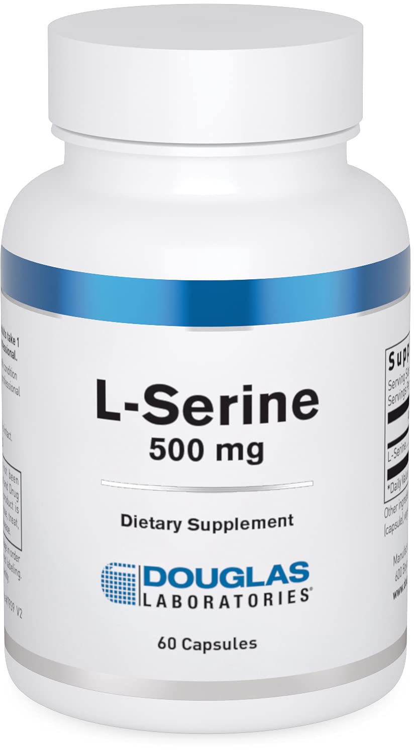 Douglas Laboratories L-Serine capsules on bottle front for amino acid support