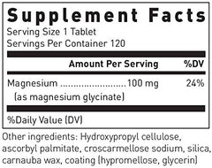 Close-up of Douglas Laboratories Magnesium Glycinate capsules for daily use.