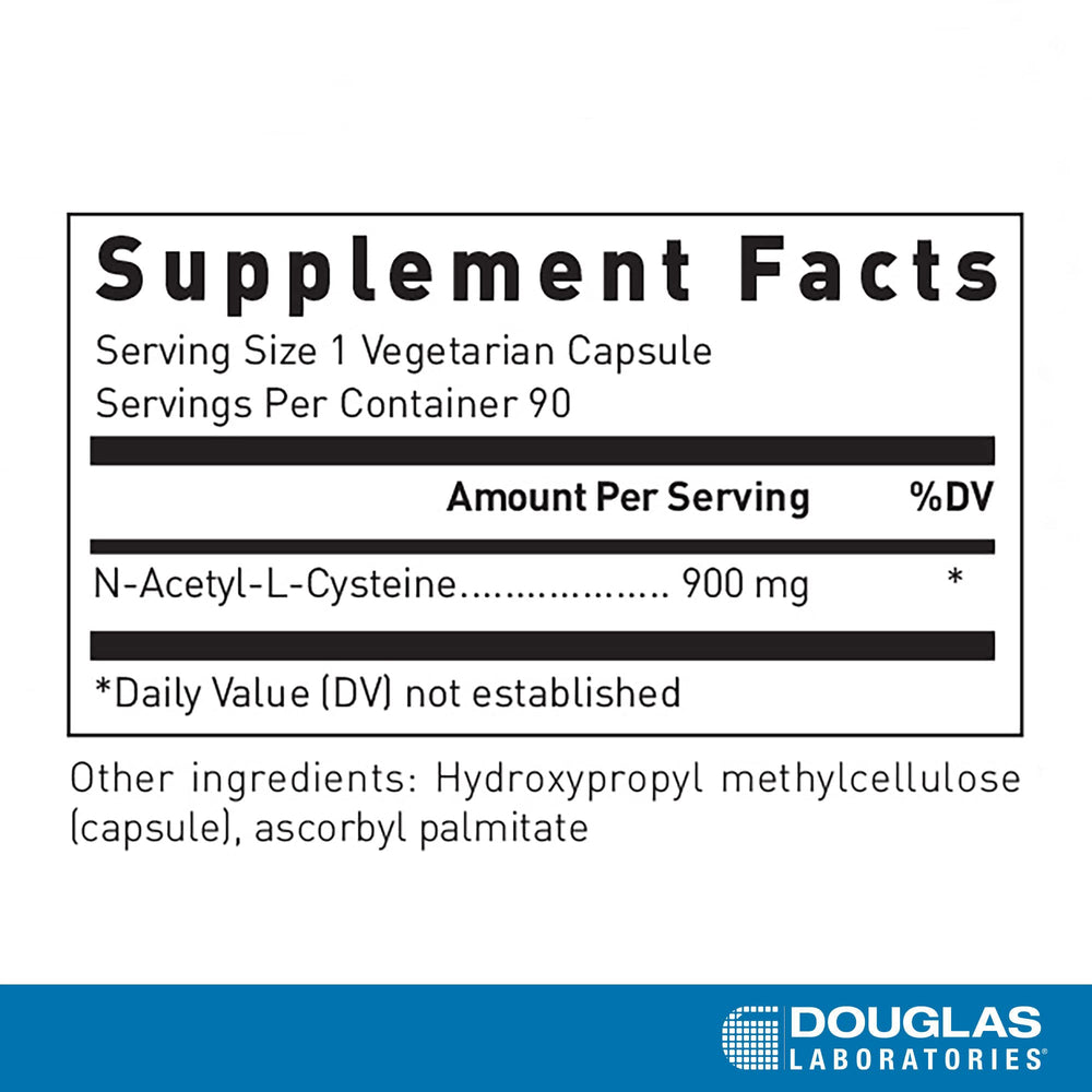 Douglas Laboratories NAC capsules close-up for easy daily antioxidant support