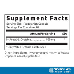 Douglas Laboratories NAC capsules close-up for easy daily antioxidant support