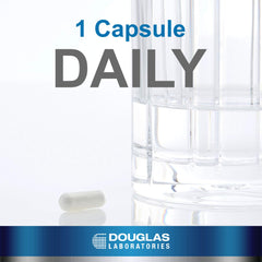 Piled niacinamide capsules from Douglas Laboratories for convenient daily supplementation.