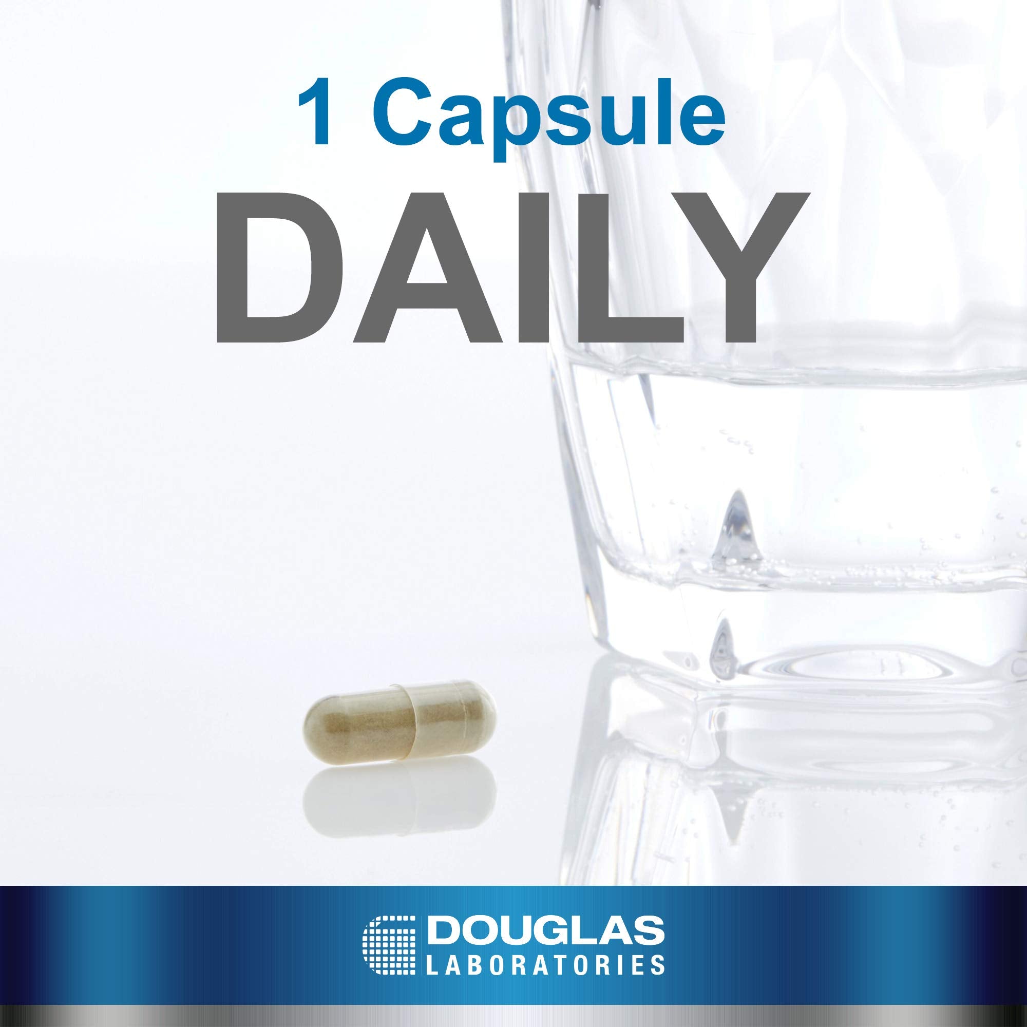 Douglas Laboratories Olive Leaf Extract capsules on white background for easy daily supplementation.