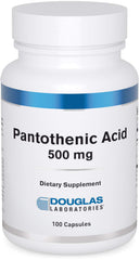 Douglas Laboratories pantothenic acid capsules support daily energy metabolism.